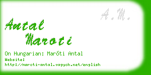 antal maroti business card
