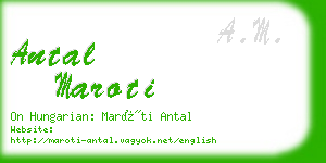 antal maroti business card